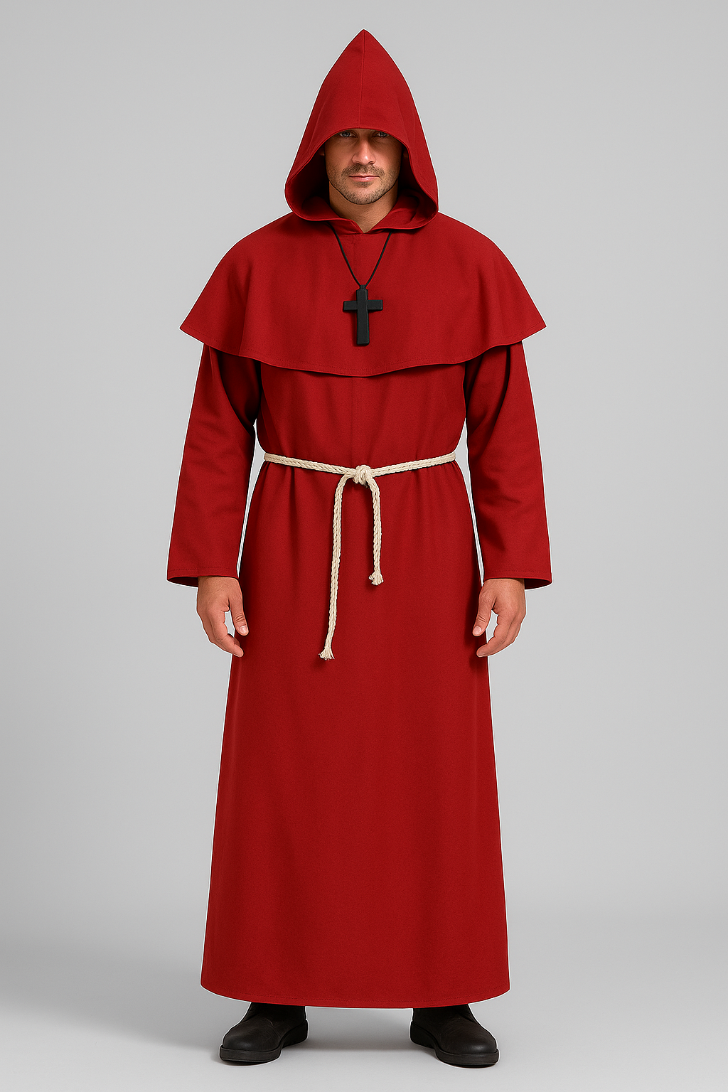 Robe de Sorcier Médiéval – Costume Wizard / Moine Halloween