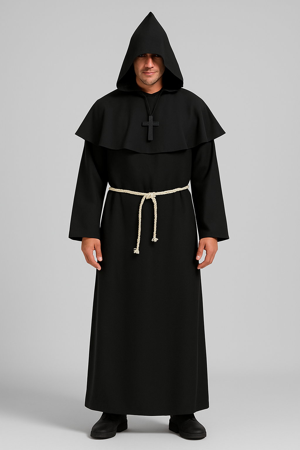 Robe de Sorcier Médiéval – Costume Wizard / Moine Halloween