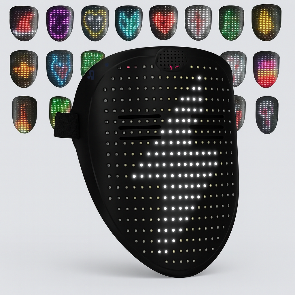 Masque LED avec Détection de Gestes – Halloween