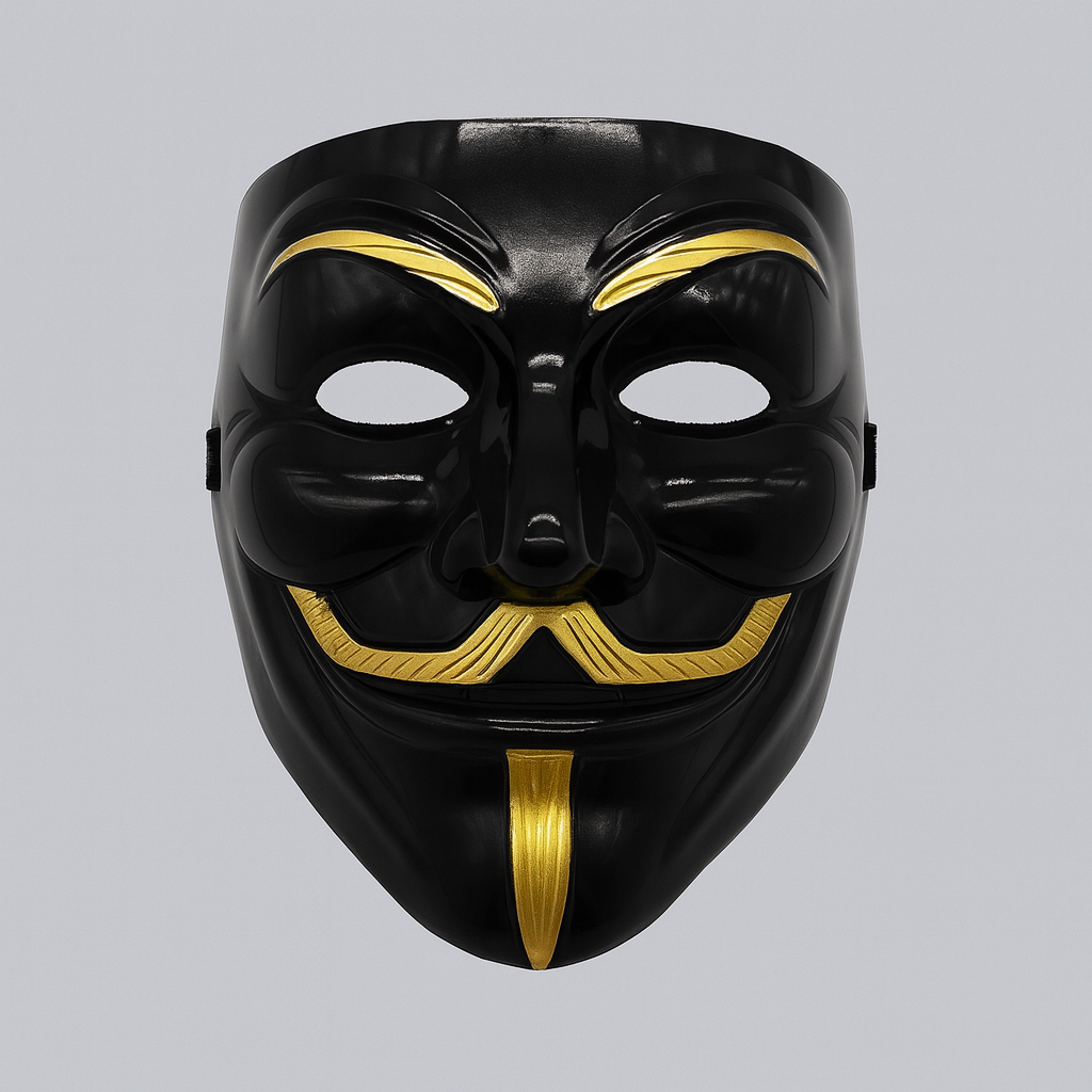 Masque Pirate Noir & Blanc – Vendetta Hacker