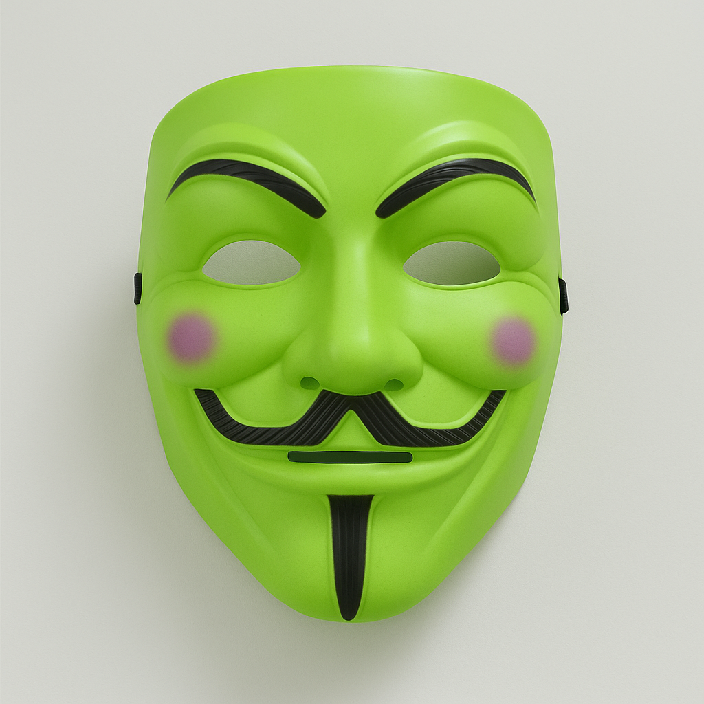 Masque Pirate Noir & Blanc – Vendetta Hacker