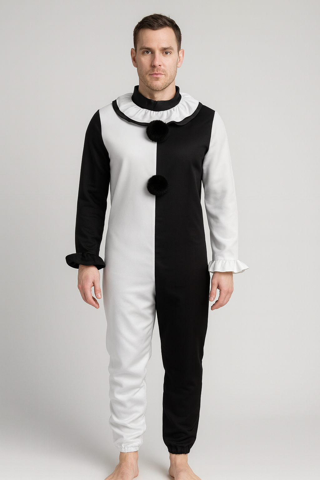 Costume de Clown Noir & Blanc – Halloween