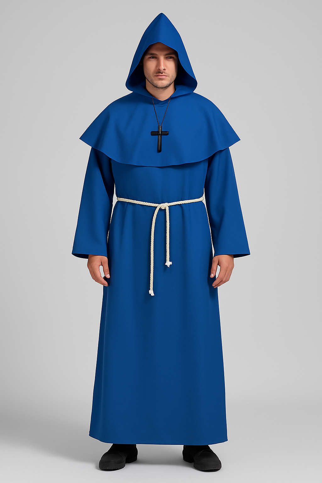 Robe de Sorcier Médiéval – Costume Wizard / Moine Halloween