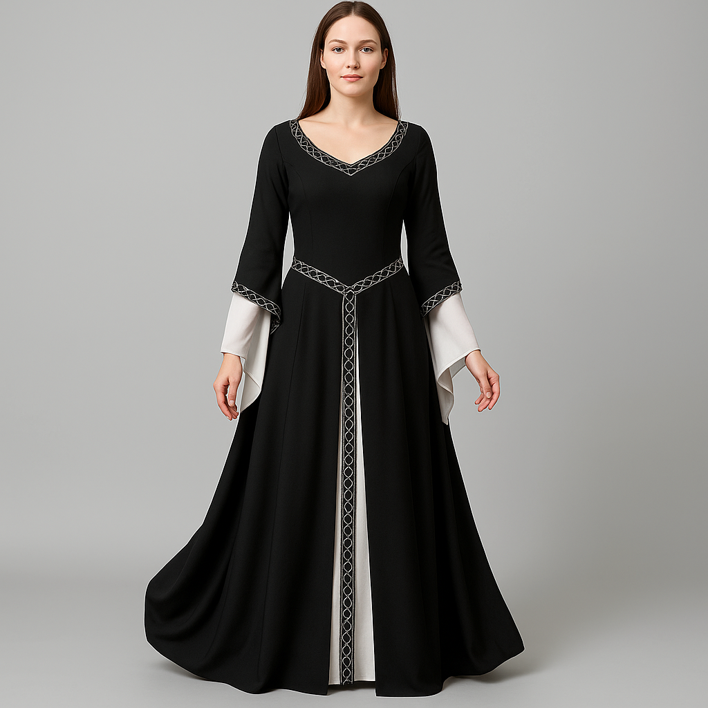 Robe Gothique Vintage Noire – Halloween
