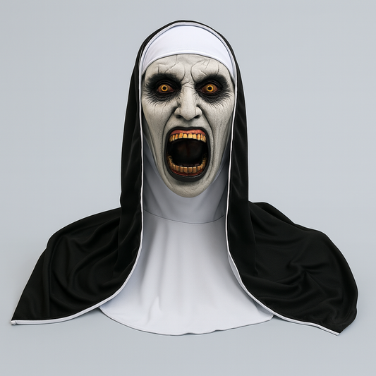 Masque de Nonne Effrayant en Latex – Halloween