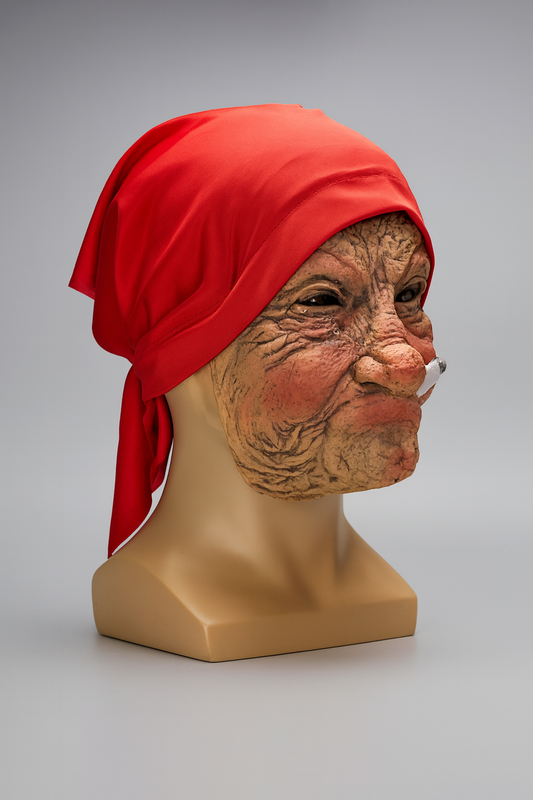 Masque de Grand-Mère Fumeuse en Latex – Halloween