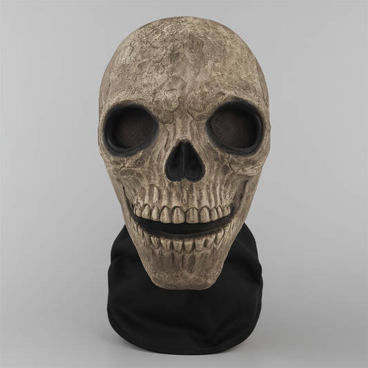 Masque Fantôme avec Coiffe Crâne – Halloween