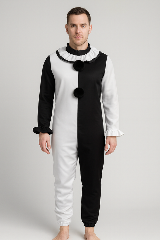 Costume de Clown Noir & Blanc – Halloween