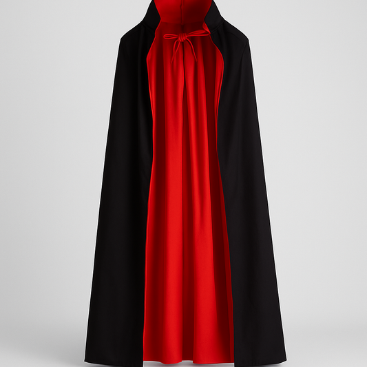 Cape Réversible Rouge & Noire – Costume Vampire Halloween