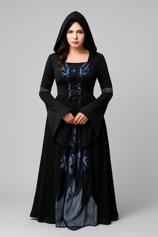 Robe de Sorcière avec Capuche – Halloween